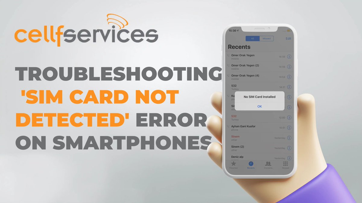 cellfservices's tweet image. Learn effective troubleshooting steps to fix the 'SIM Card Not Detected' error on smartphones. Get your phone working again with our expert solutions. Read Here: cellfservices.com/blog/cell-phon…