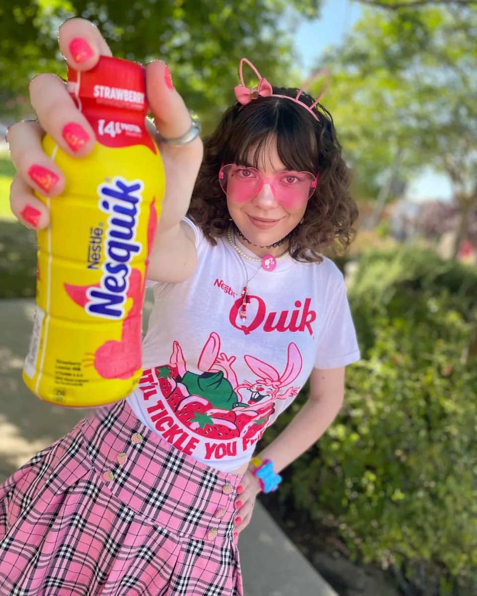 When Nesquik Strawberry Milk is your whole mood 🍓🥛 📸| ig: kawaiikoon