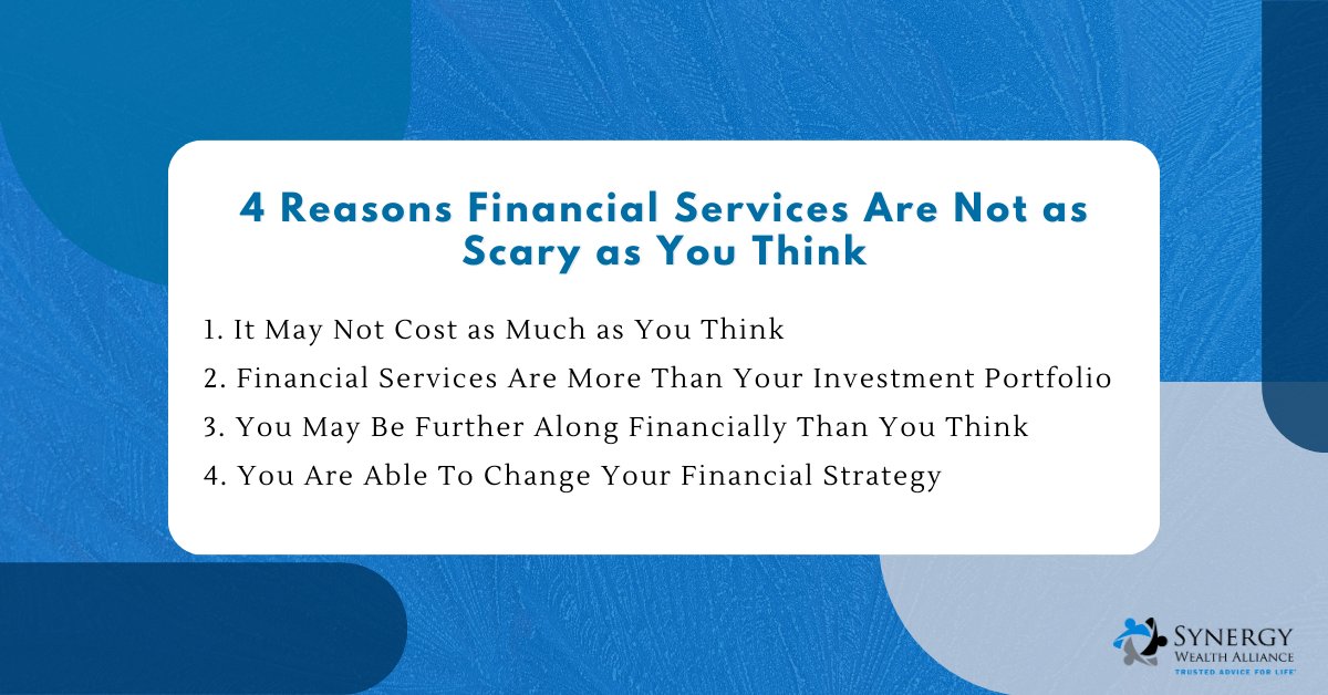 SynergyWA's tweet photo. Are you still a little apprehensive about starting on your financial journey? Here are a few reasons why working with a financial professional may be less frightening than you think. Learn more today: https://t.co/4xcrU0rbpj https://t.co/ZqlZxyXhzo