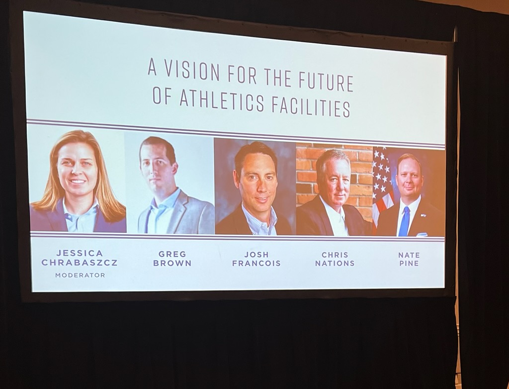 AECOMSports's tweet photo. 🌟@AECOMSports Principal Greg Brown takes center stage at @ADsymposium! 🏟️ Exciting insights on the Future of Athletics Facilities—an exclusive peek into the visionaries shaping the collegiate sports landscape. 🔍Connect with the best in the game. 🏀🏈
#CALS23 #GameChanger https://t.co/FY4fgQM77R