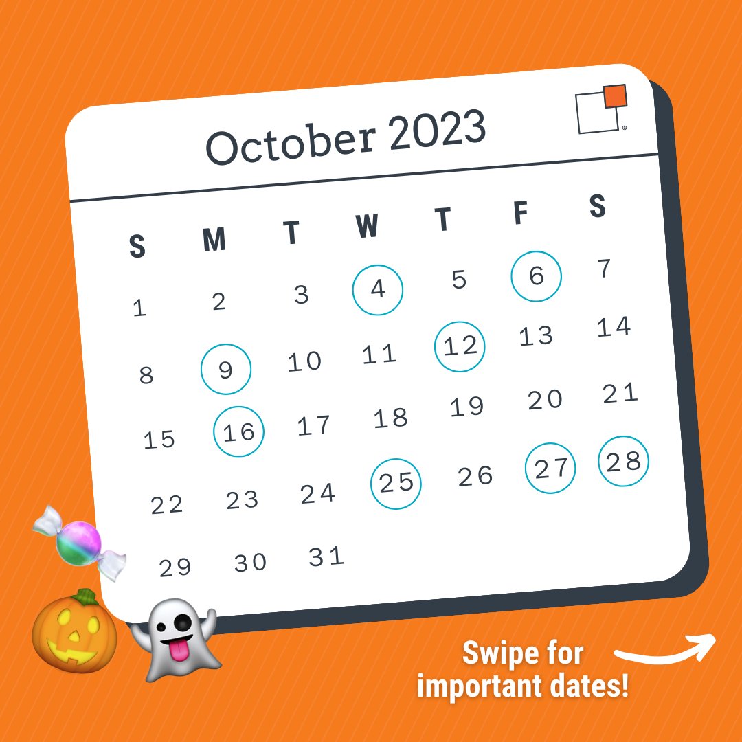 thundertech's tweet image. New month means new #SocialMediaCalendar drop! 🗓️✍️🎃
What observances and dates will you incorporate in October? 
#DigitalMarketing #SocialMediaHolidays