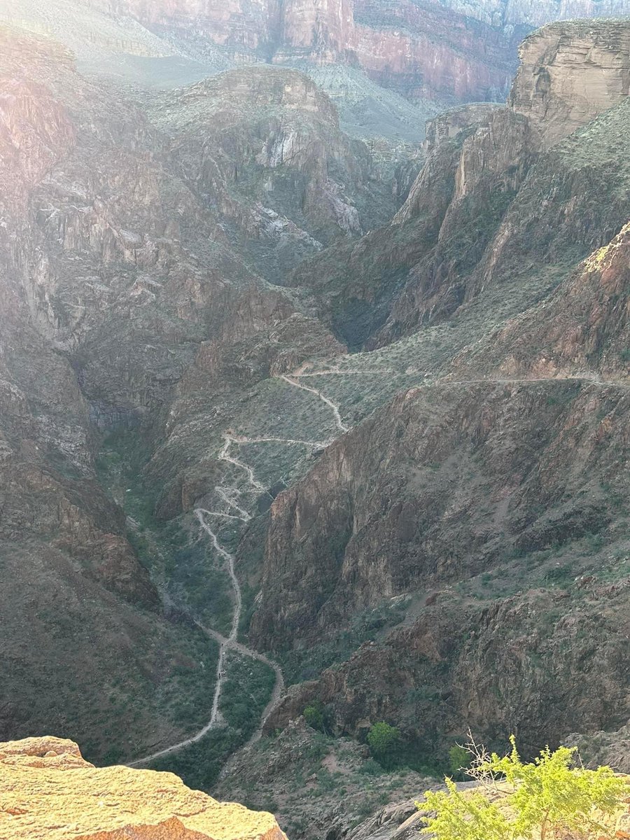 Stunning beauty around every switchback! Grateful for this incredible adventure at the Grand Canyon. #rim2rim