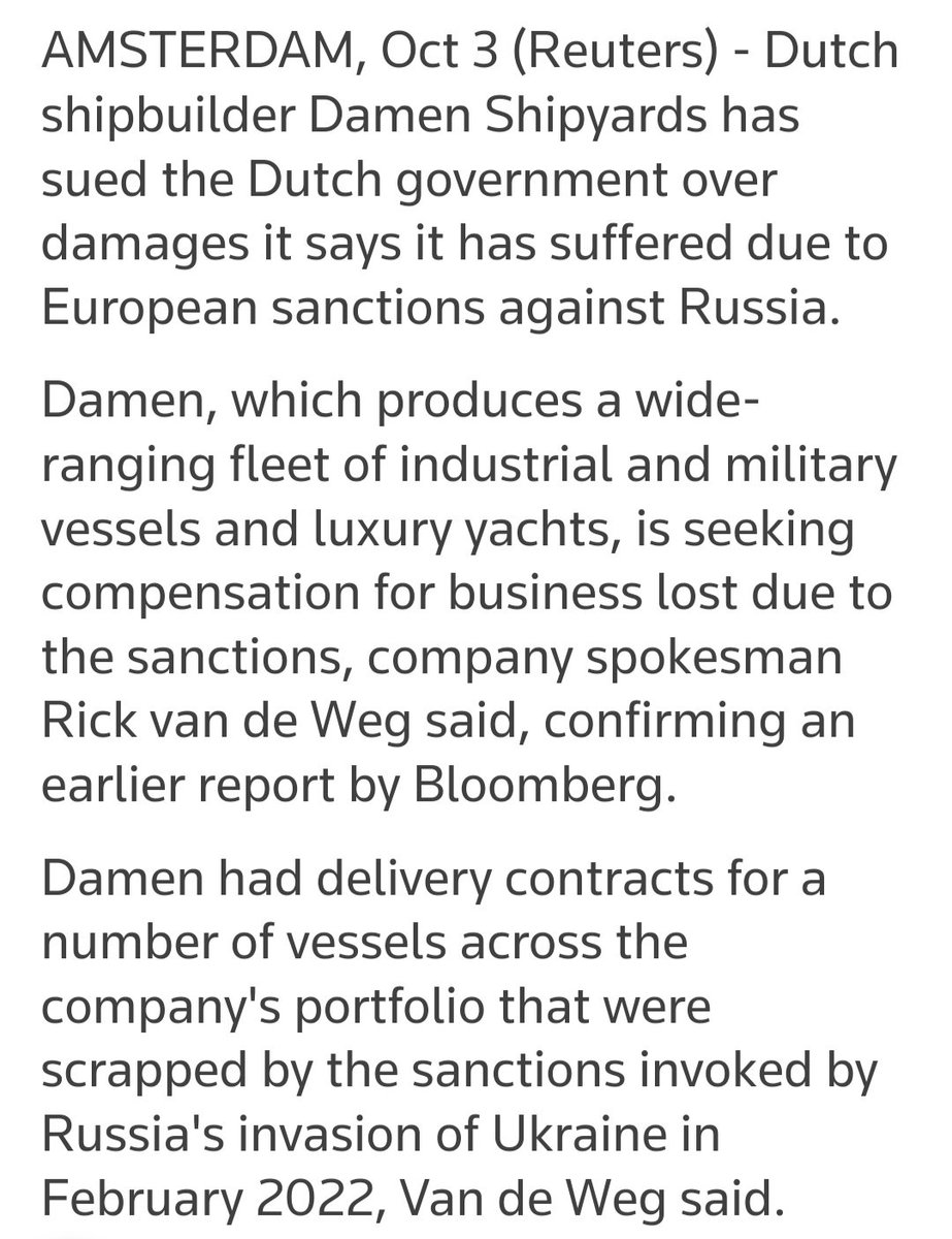 #DamenShipyard Sued Dutch government because of Ruskies 🤣🤣🤣