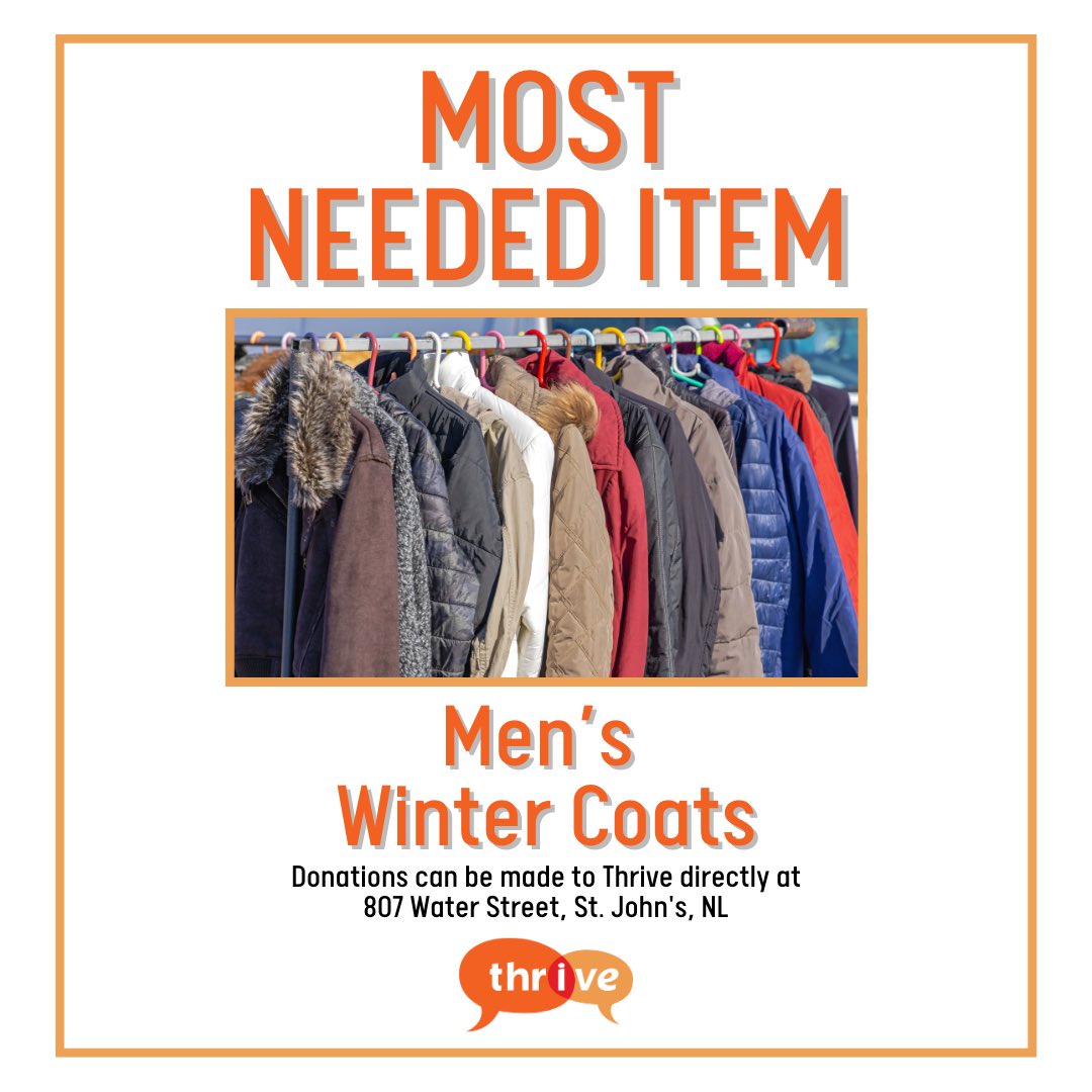 📣 If there are any Men's Winter Coats that you are no longer using, please consider donating them. As the days are getting colder and during the winter months, our community especially needs winter jackets.   Items can be dropped off at our office, 📍807 Water Street.