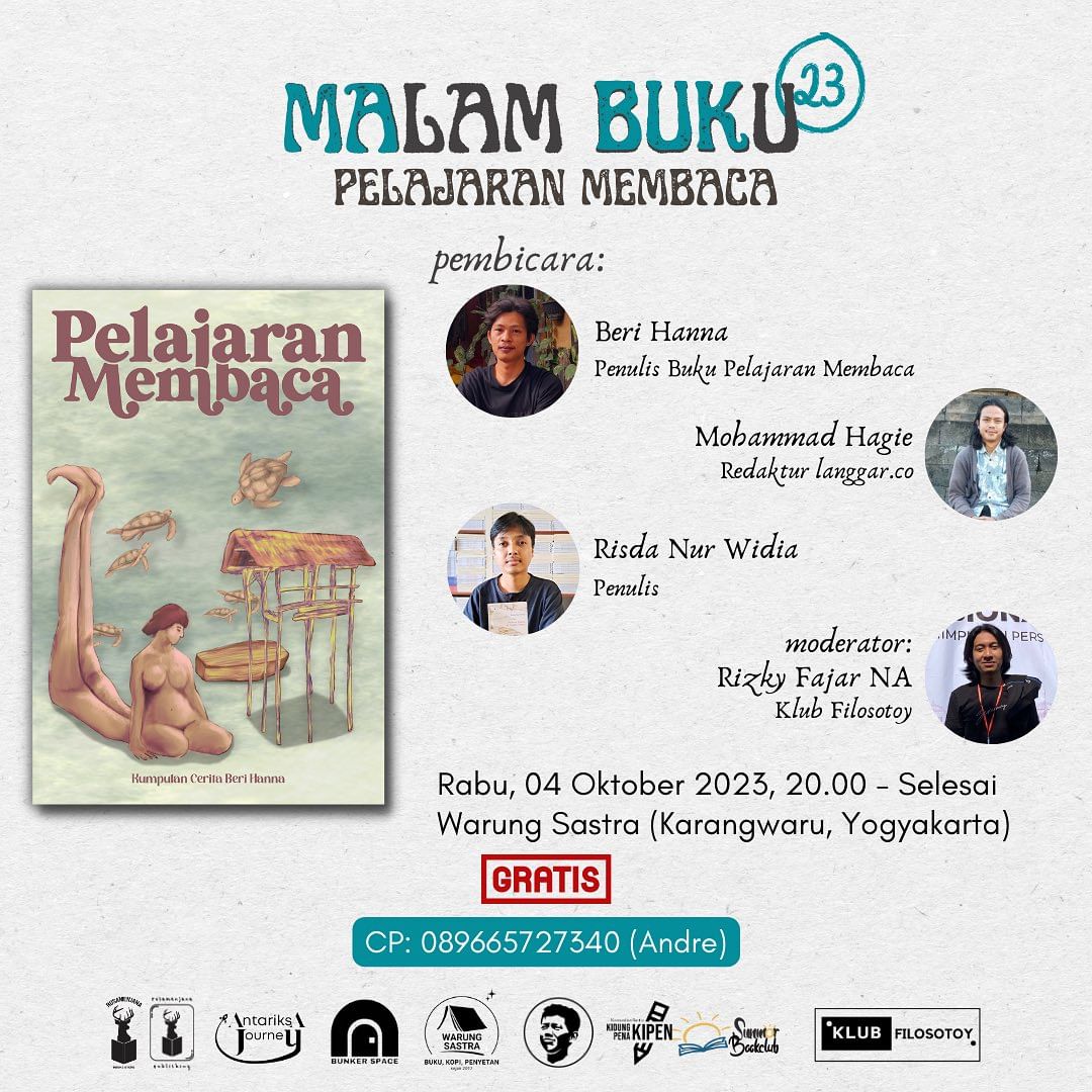 warungsastra's tweet photo. BESOK MALAM DI WARUNG SASTRA!!!

MALAM BUKU 23

Kali ini kita akan membahas buku Pelajaran Membaca karya @berihanna_ , yang diterbitkan @rusamenjanapublishing https://t.co/MXZiI5lNtz