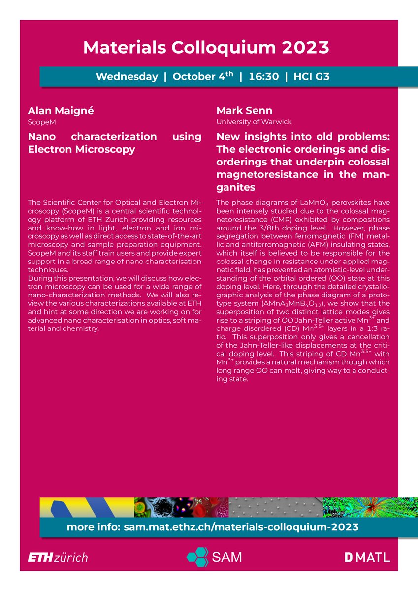 Scientific Staff Association at Dept. of Materials tweet media