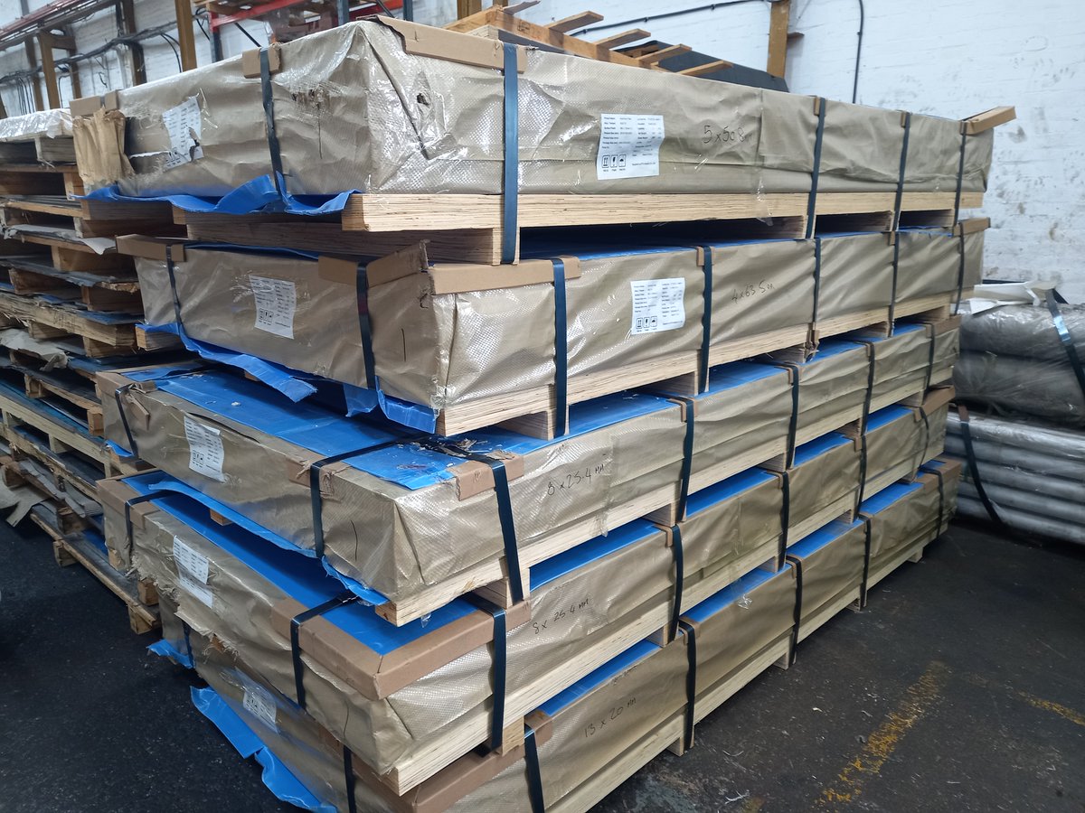 Steel Express Limited (@steelexpress) on Twitter photo And so the #Aluminium keeps on coming.....
9 more pallets delivered today adding to our stock!
We can get Aluminium produced and delivered within 3 months so if you are stockholder struggling to source material, get in touch
01902 716333 // sales@steelexpress.co.uk And so the #Aluminium keeps on coming.....
9 more pallets delivered today adding to our stock!
We can get Aluminium produced and delivered within 3 months so if you are stockholder struggling to source material, get in touch
01902 716333 // sales@steelexpress.co.uk