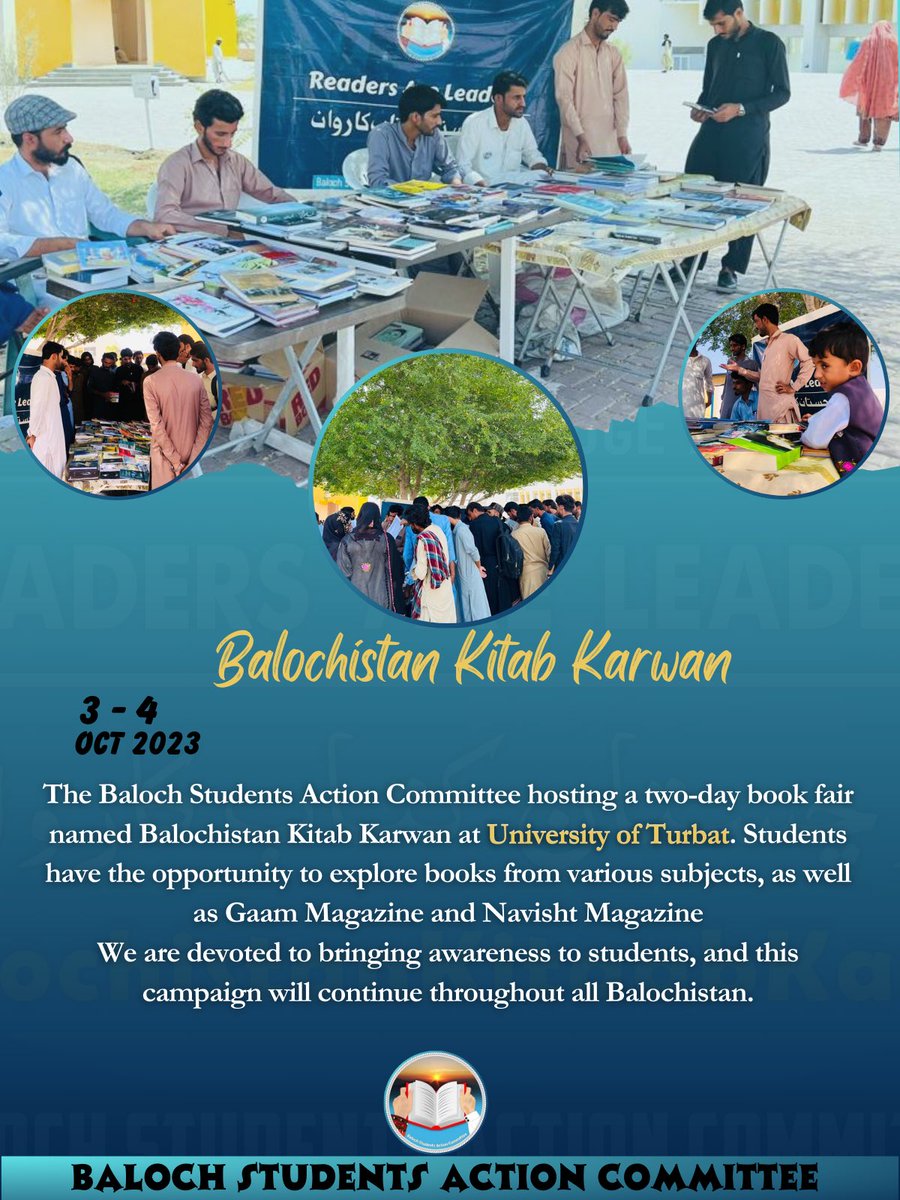 BSAC_org's tweet photo. BSAC is hosting a two-day book fair named #BalochistanKitabKarwan at University of Turbat. Students have the opportunity to explore books from various subjects, as well as Gaam &amp; Navisht Magazine
We are devoted to bringing awareness to students, throughout Balochistan. https://t.co/olXgwnS8YL