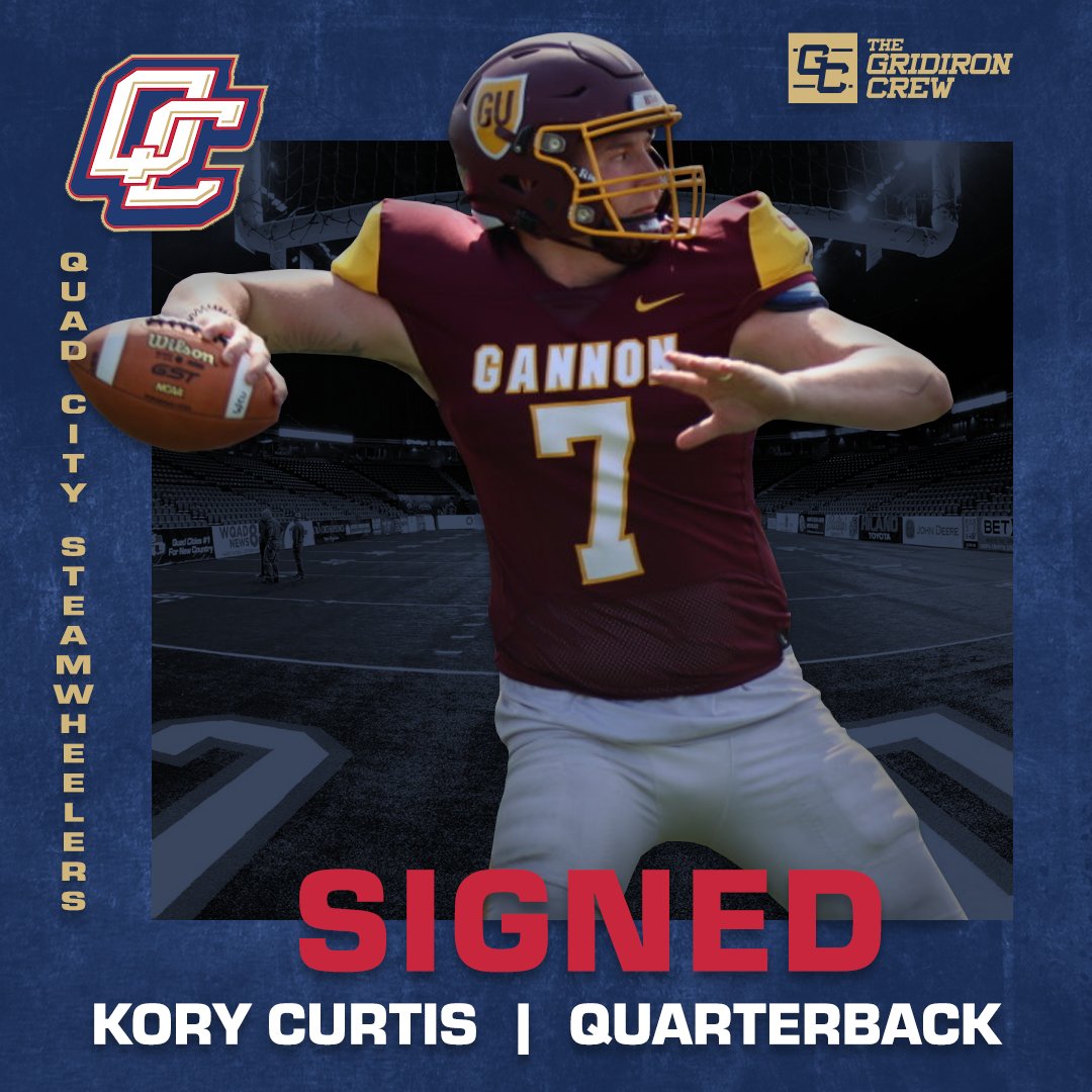 Congratulations to our #TGCathlete QB Kory Curtis who will be kicking off his pro career with the Quad City Steamwheelers of the Indoor Football League! #GoIFL #thegridironcrew #squadcity