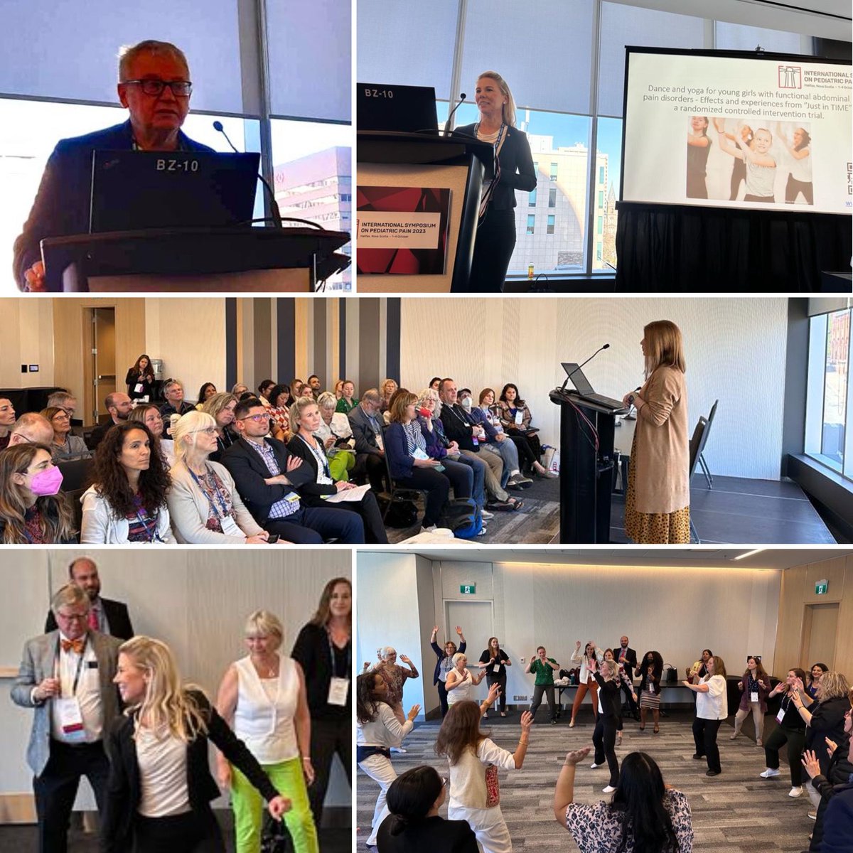 On the International Symposium on Pediatric Pain #ISPP2023 Anna Duberg <a href="/AnnaDuberg/">Anna Duberg</a> and Mats Eriksson <a href="/mats_matseswe/">Mats Eriksson</a> led a well-attended state-of-the art workshop on functional abdominal pain, ended with a much-appreciated hands-on-session of dance and yoga.