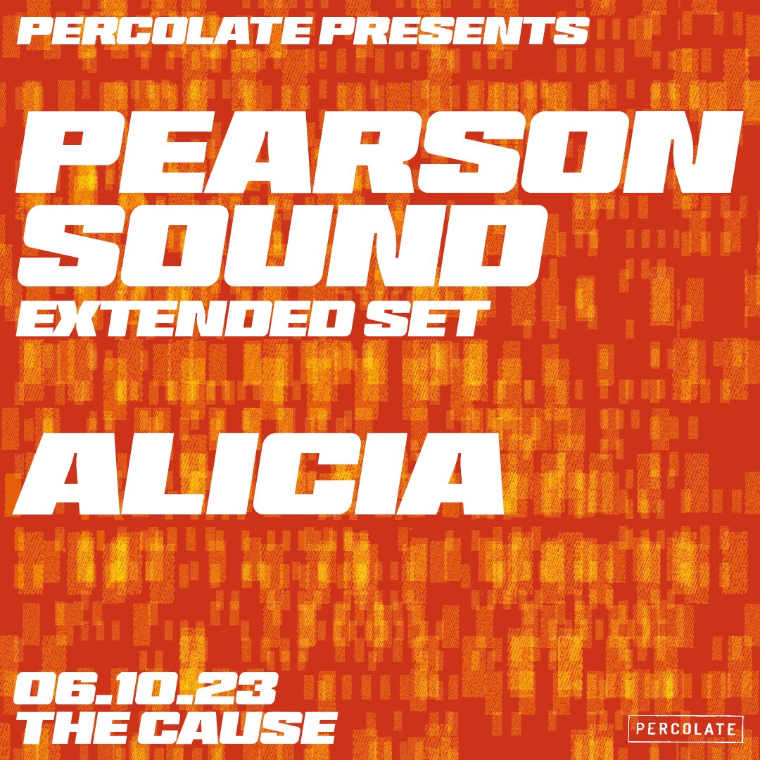 I'm playing an extended set this Friday in London at The Cause for @percolate_music , joined by Alicia. Final tickets and more info >>> ra.co/events/1756755