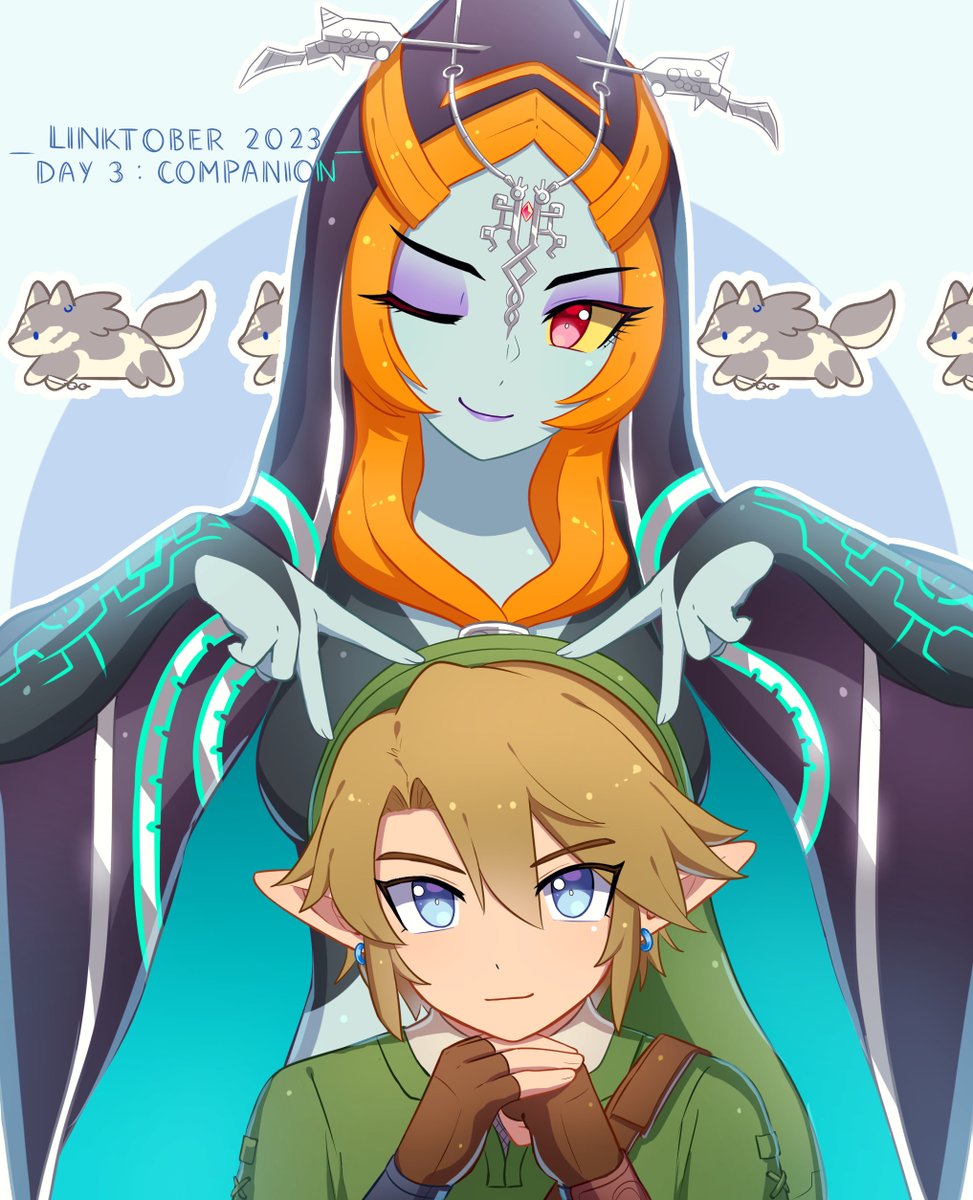 #linktober2023 day 3 companion midna my first and favourite partner character 🧡🐾