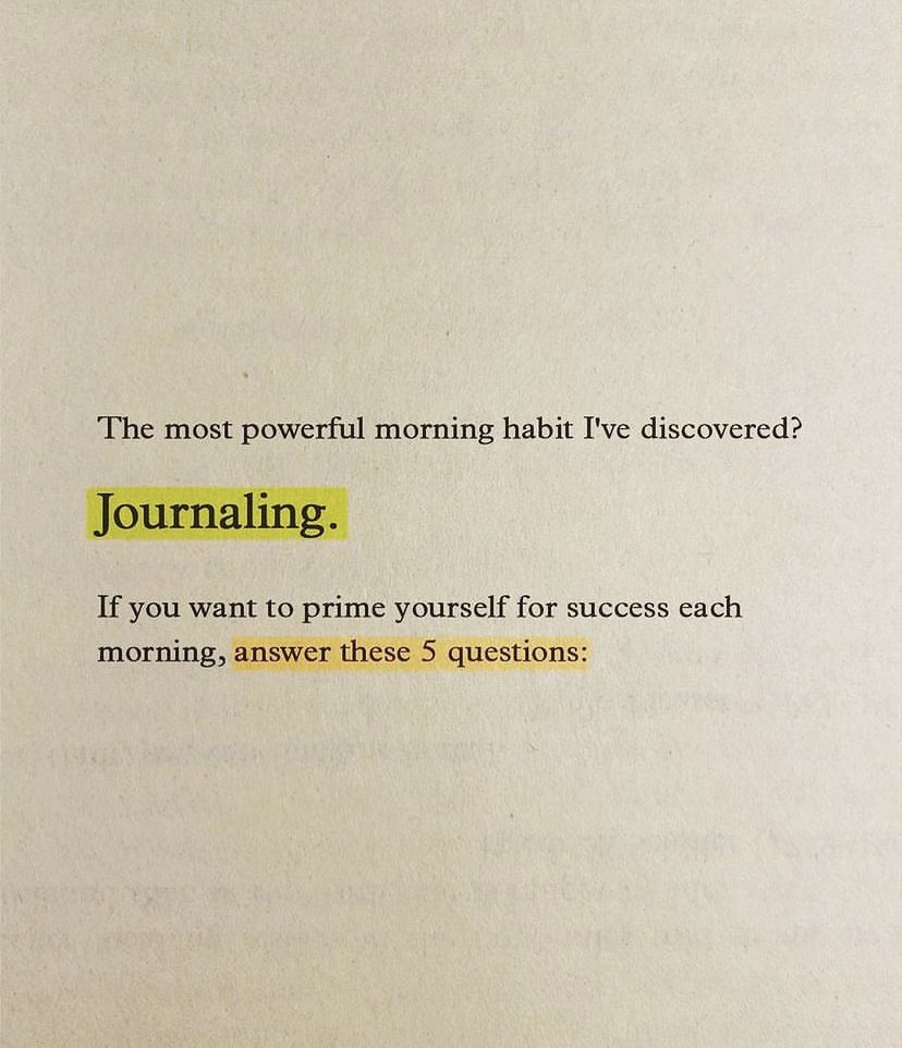 The most powerful morning habit I've discovered: