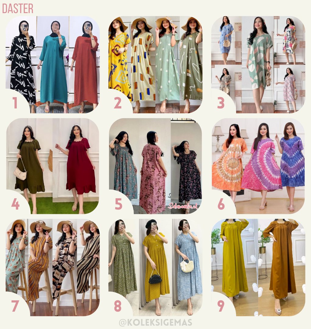 ⤹ Daster 👗₊˚ෆ
1. shope.ee/9zW1iyTylX
2. shope.ee/1VXTbNqf5s
3. shope.ee/7KVGY5mfDe
4. shope.ee/VewPWmD8D
5. shope.ee/10bD0ROJCS
6. shope.ee/5V3cMguJVJ
7. shope.ee/4AYEmHKa24
8. shope.ee/3fbyBKRlBN
9. shope.ee/7ABqLtBGz5