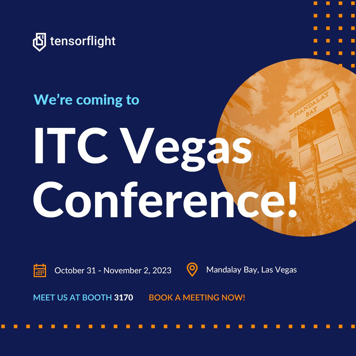 Tensorflight (@tensorflight) on Twitter photo We're coming to ITC Vegas. Meet the property intelligence solution with the most complete data return and accuracy. Book a meeting with us now.
bit.ly/48Qwx3p
<a href="/insuretechnow/">InsureTechConnect</a> #insuretechconnect #ITCVegas #ITCVegas2023 #ITC #Insurtech We're coming to ITC Vegas. Meet the property intelligence solution with the most complete data return and accuracy. Book a meeting with us now.
bit.ly/48Qwx3p
<a href="/insuretechnow/">InsureTechConnect</a> #insuretechconnect #ITCVegas #ITCVegas2023 #ITC #Insurtech