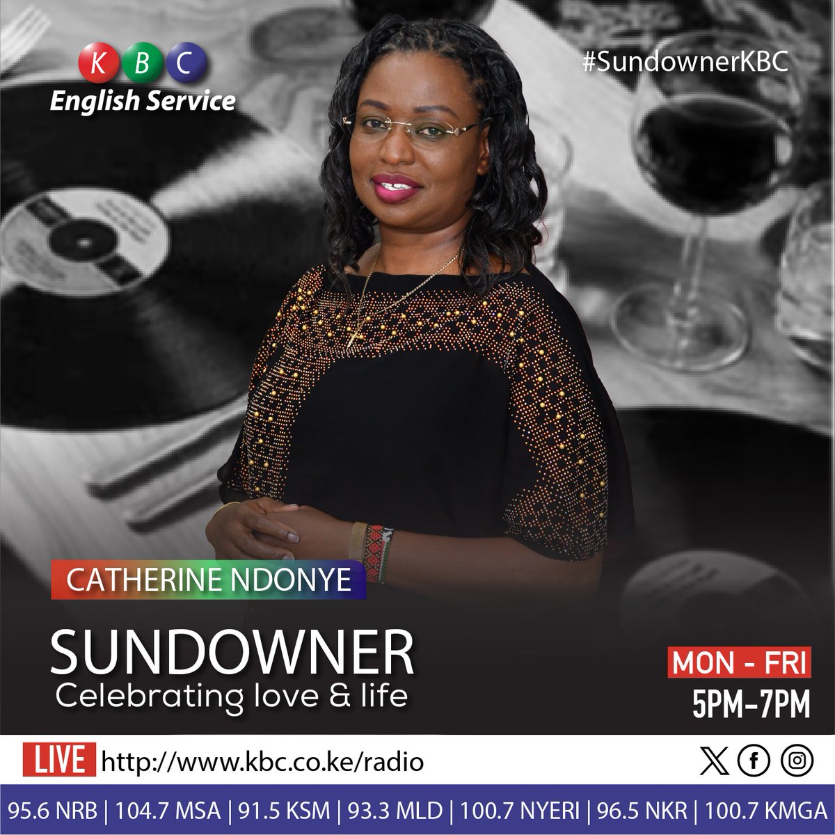 'Thoughts become things..so choose the good ones!'~Mike Dooley. Where are you choosing us from? #SundownerKBC Behold your Captain:@CatherineNdonye Listen LIVE:kbc.co.ke/radio/