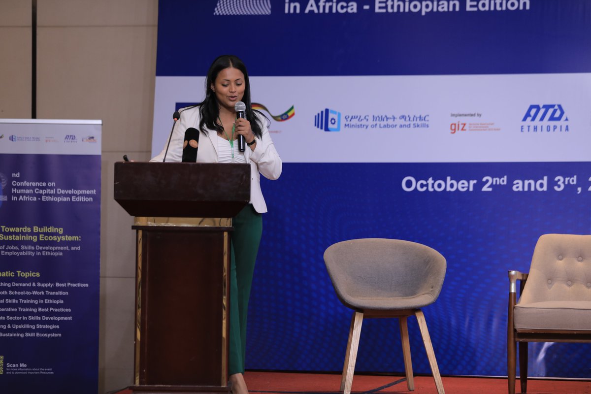 1CHCDA's tweet photo. Session 3: Future of gig economy by Menna Tafesse &amp; green TVET  with Erika Bürkle. Financing skills by Javed Hassen. Q&amp;A by Mohammad Ali Khan. Oct 2-3, 2023, Ethiopian Skylight Hotel. Join us! #HCDAfricaEthiopia 🇪🇹 #SkillsForSuccess https://t.co/MryNn3c6Z2
