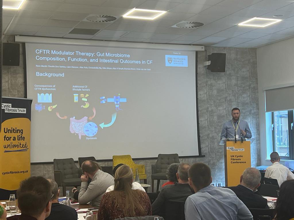 RyanJosephMarsh's tweet image. Wow, 3 minutes doesn’t half fly!! Thanks @cftrust for letting me flash present our work. Still plenty to unravel regarding the gut microbiota in an era of modulator therapies! 💊 🦠🔍 #ukcfc #cysticfibrosis #cftrust