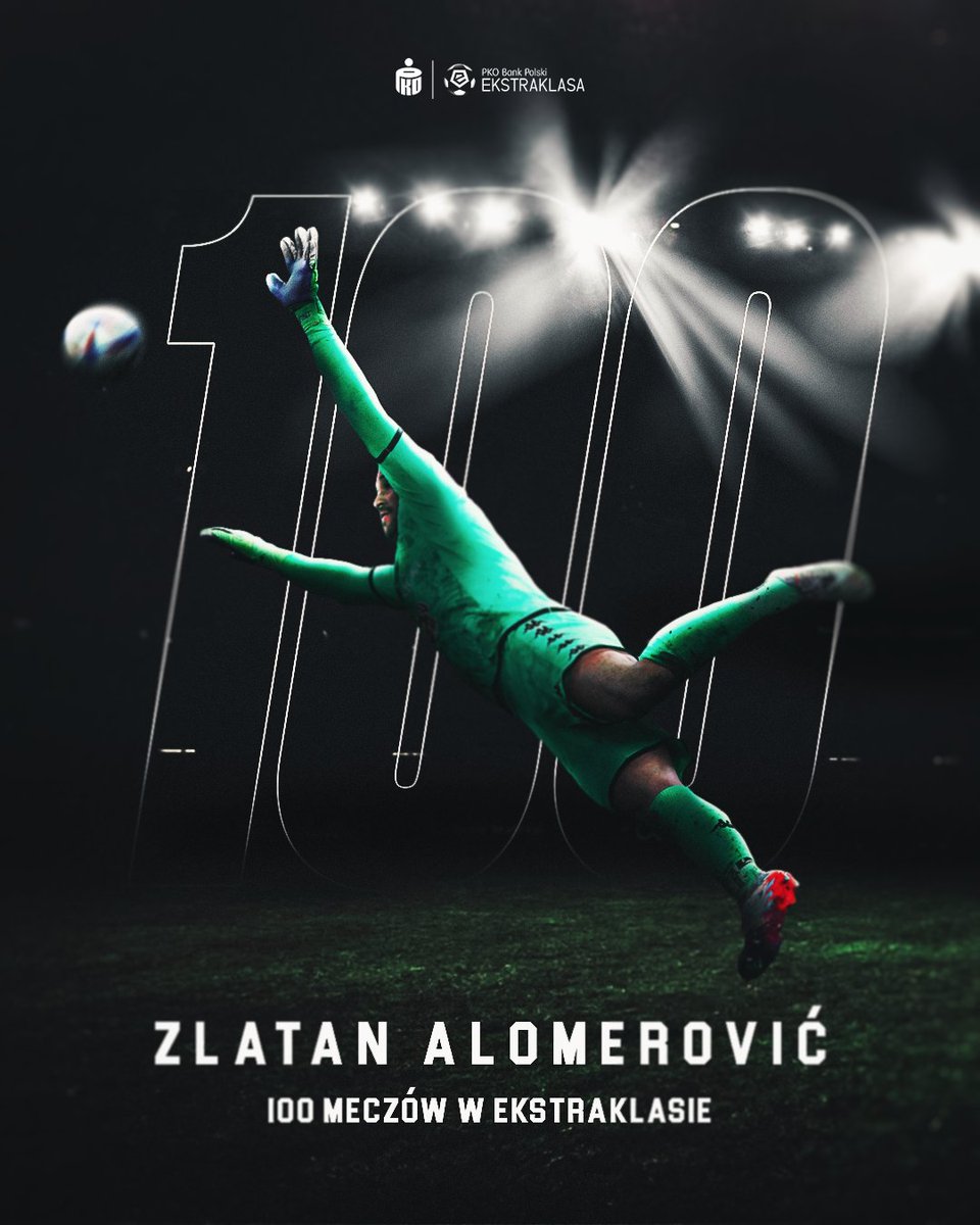 🙌 Występ w meczu z Legią był dla <a href="/ZlatanTheGoali/">Zlatan Alomerovic</a> 💯 na boiskach <a href="/_Ekstraklasa_/">PKO BP Ekstraklasa</a>. Gratulujemy tak pięknej liczby i życzymy kolejnej setki❗️