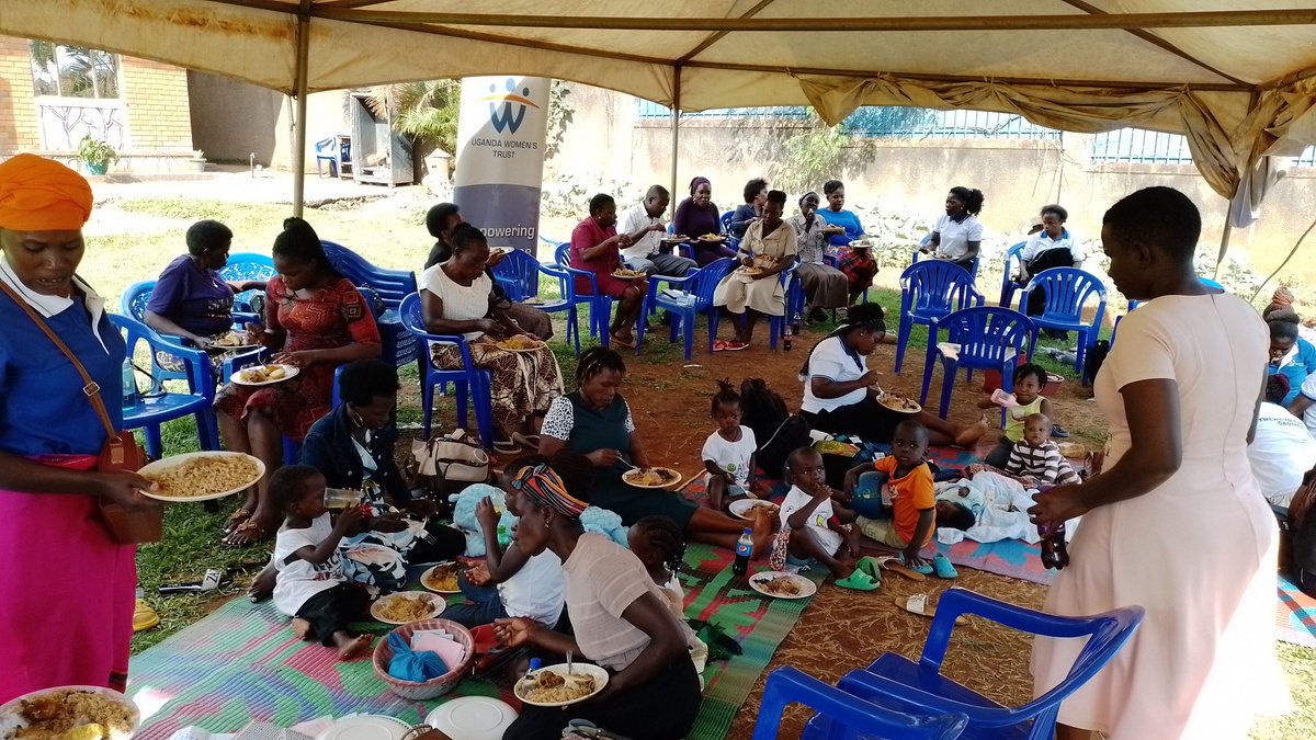 Ladies of Tweweyo group fellowshiping at the end of their saving year. We'll done ladies