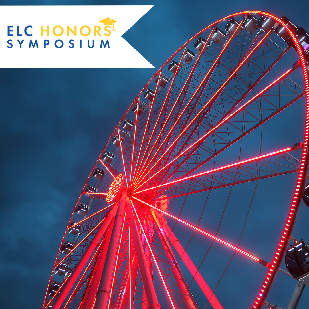 CapitalWheel's tweet image. The Capital Wheel is shining blue and gold, and red tonight with @elcinfo as they kick off #ELCWeek with the Honors Symposium. Their goal is to help fill the pipeline of Black corporate executives from the classroom to the boardroom. Visit elcweek.com. #ELC37