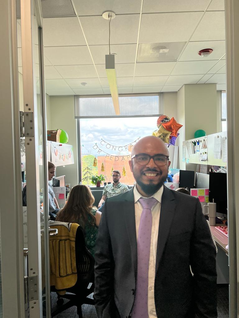 Spencer Szczesny (@spence_sz3) on Twitter photo Congrats to <a href="/krishna1996/">Krishna Pedaprolu</a> for successfully defending his dissertation on an explant model of tendon degeneration! It's been a long journey but very proud of him and his accomplishments. Also great to see that big smile again! Congrats to <a href="/krishna1996/">Krishna Pedaprolu</a> for successfully defending his dissertation on an explant model of tendon degeneration! It's been a long journey but very proud of him and his accomplishments. Also great to see that big smile again!