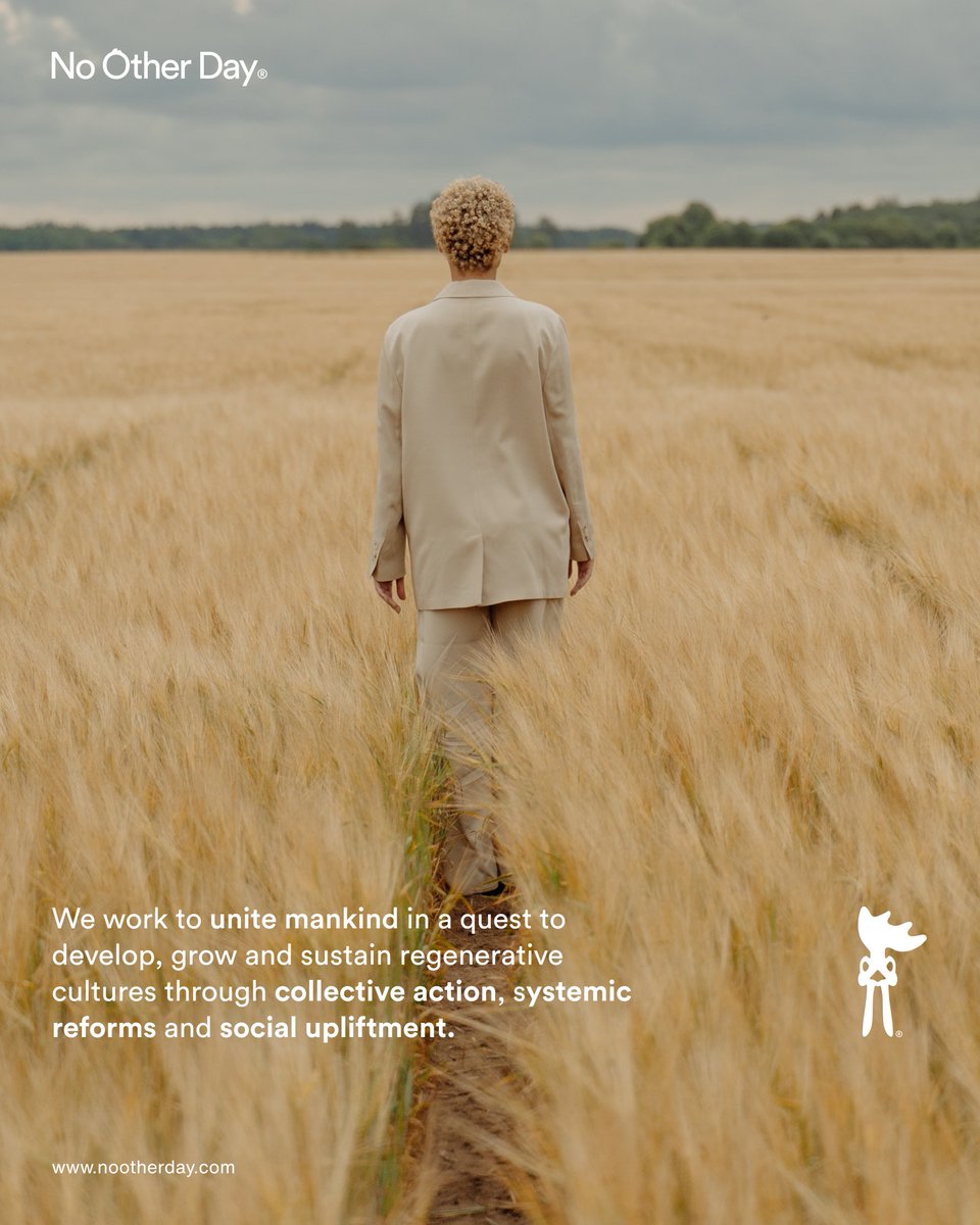 NODfashion's tweet photo. Aspiring for a world redefined through collective action and systemic reform, we envision a bountiful world thriving in harmony with a healthy, mindful and conscious humankind that respects and nurtures the planet and its ecosystem.  
#nootherday #ClimateAction #sustainablefuture https://t.co/9zR7ao63ff