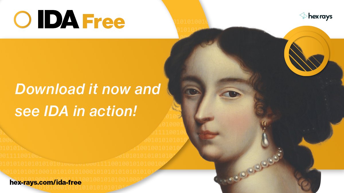 HexRaysSA's tweet image. Dive into the realm of software analysis with IDA Free! Discover the art of reverse engineering, all at no cost! Take the opportunity to witness the capabilities of IDA 🌐 hex-rays.com/ida-free/?utm_… 

#IDAFree #HexRays #ReverseEngineering #MalwareAnalysis