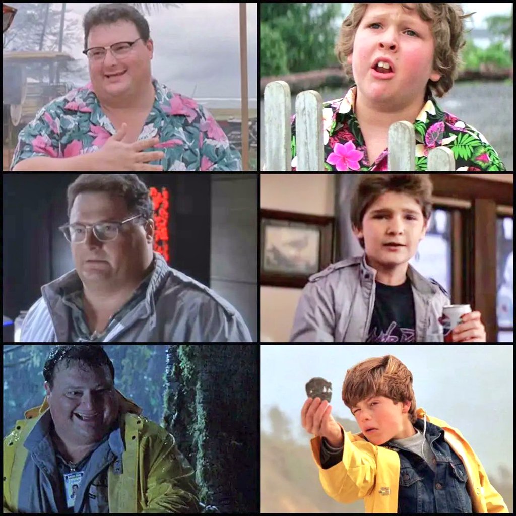 Ese detalle de "PARQUE JURÁSICO" (1993) en el que el actor Wayne Knight llevaba las mismas prendas que las que llevaban los niños de "LOS GOONIES" como un guiño a la productora de ambas, Kathleen Kennedy.
