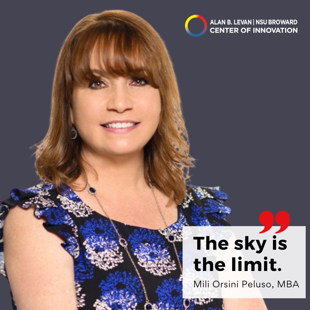 Welcome to the team, Mili Orsini Peluso! Born to be an #entrepreneur, Mili quickly learned that the sky is the limit. As the new Deputy Executive Director of the Levan Center of Innovation, she spends her days providing strategic guidance and overall direction to her team.