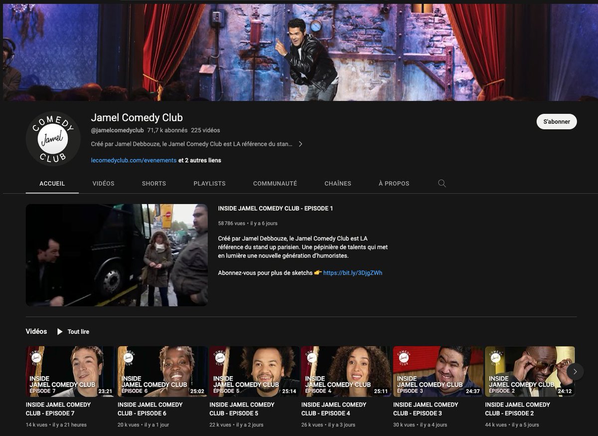 La chaîne YT du Jamel Comedy Club vient de remettre en ligne la mini-série "Inside Jamel Comedy Club" 😍