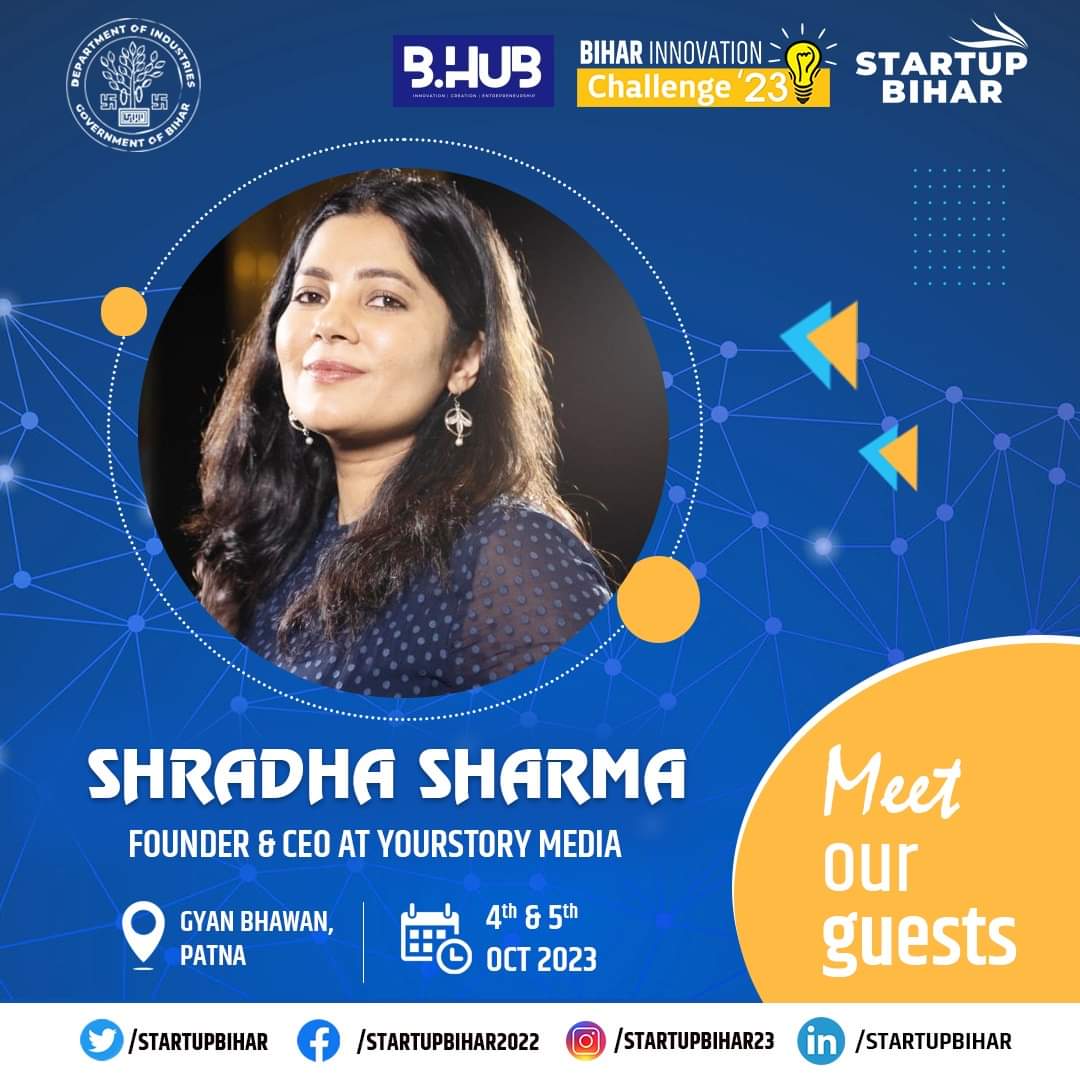 HKishor4you's tweet photo. Let's meet tomorrow at Bihar Innovation Challenge 2023! 🤩

Get ready to witness innovation like never before! The countdown is on, we kick off the most awaited event of the year. 

📅 Date: 4th &amp; 5th October 2023
📍 Venue: Gyan Bhawan, Patna, Bihar

#Innovation #Startup  #Event https://t.co/5AhEUCCHga