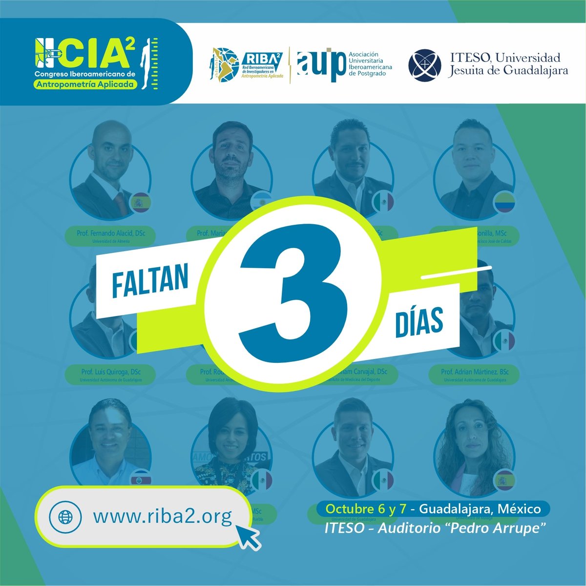 RIBA46097928's tweet photo. ¡Solo quedan 3 días para el CIA²! 🌟 ¿Quieres ser parte de este increíble evento de Antropometría Aplicada? ¡Inscríbete ahora antes de que sea demasiado tarde! 🎉🌍 #CIA2 #AntropometríaAplicada #ÚltimosDías #RegístrateHoy
👉https://t.co/6EDsUGjBTu https://t.co/5FVvRSyFZR