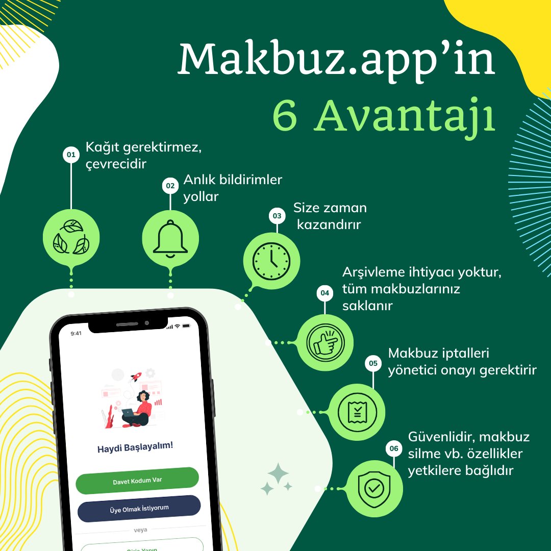 Yeni nesil dijital makbuz Makbuz.app'in avantajlarla dolu dünyasına siz de adım atın, çevremizi korumaya yardımcı olun.

makbuz.app/indir

#mobiluygulama #makbuz #doğadostu #işdünyası