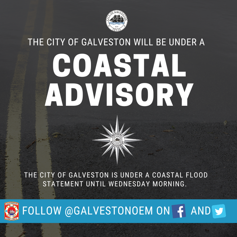 We're under a coastal flood statement for high tides. The high tide makes it difficult for any amount of rain to clear off quickly so you will likely see some pooling around the island. Be careful when driving and avoid creating wake, which can damage vehicles and property.