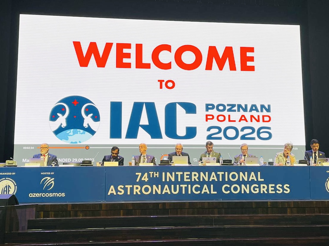 Poznań znalazł się na shortliście miast-gospodarzy Międzynarodowego Kongresu Astronautycznego w '26. Decyzja zapadnie podczas kongresu IAC'23, który odbywa się właśnie w Baku. O głosy delegatów zabiegają osobiście @jacek_jaskowiak, @TomaszKobierski, sekretarz stanu Tadeusz…