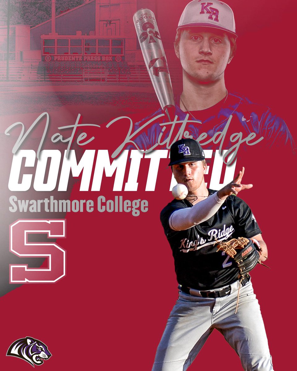 Congrats to Nate Kittredge (24’) on his recent commitment to Swarthmore College! ⚾️