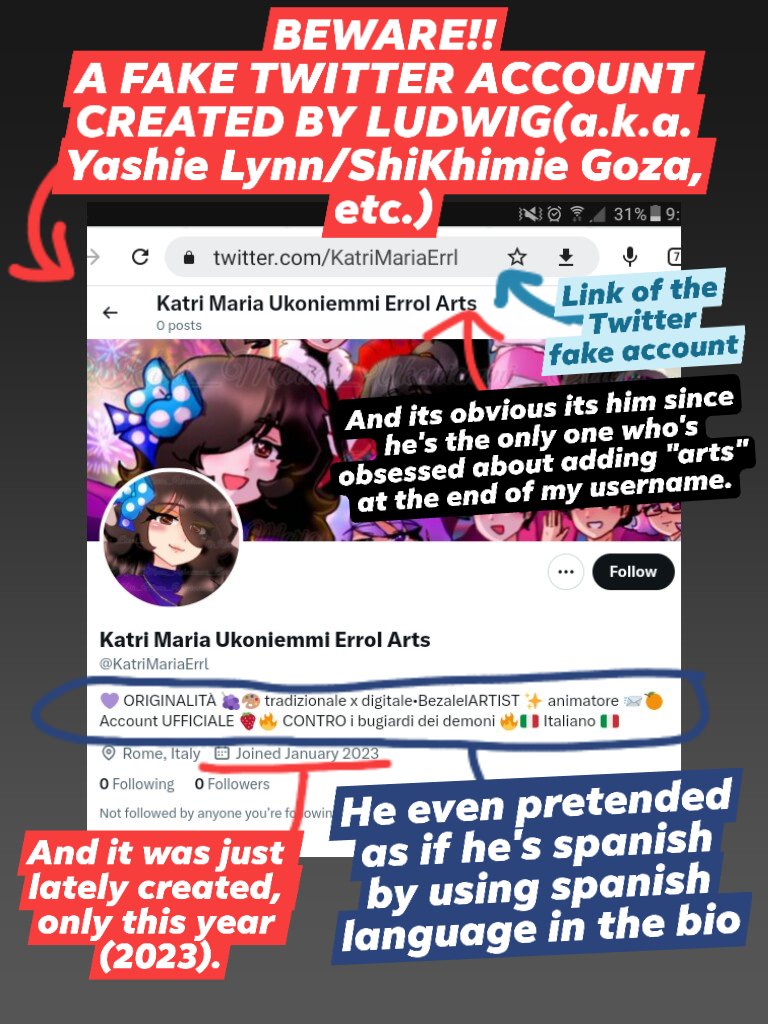 KatriMariaErrol's tweet photo. ●!!BEWARE!!●•
Link: https://t.co/fy4xpJBOAx
•and Beware of:#Ludwig a.k.a. #Konfessions #YashieLynnArts #ShikhimieGoza #FaeBelle #Crowarctia #TenshiSan #RyuTatsuki #GabbieGabrielle &amp; etc. And #XyrielleJoyArt #RouxRiver #Franshin &amp; etc.
--
#KatriMariaUkoniemmiErrol /#TamariSoyh https://t.co/NjXisQ47QJ