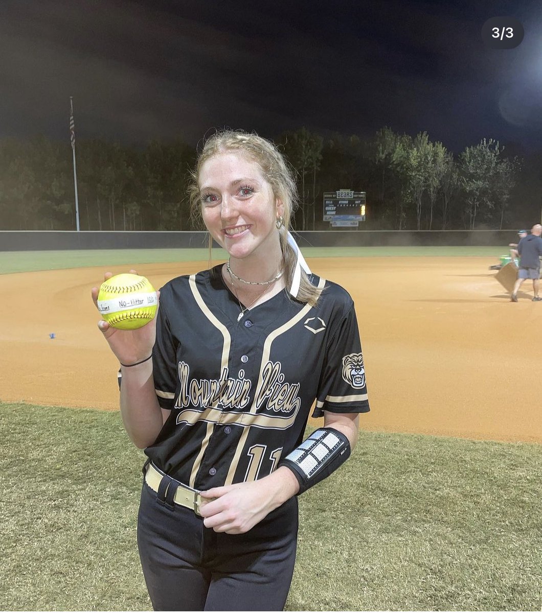 nothing like a no hitter on senior night! this program and this team has been one like no other. i love each and every one of these coaches and players more than anything. thank you mountain view softball for every moment of these past 4 years🖤💛