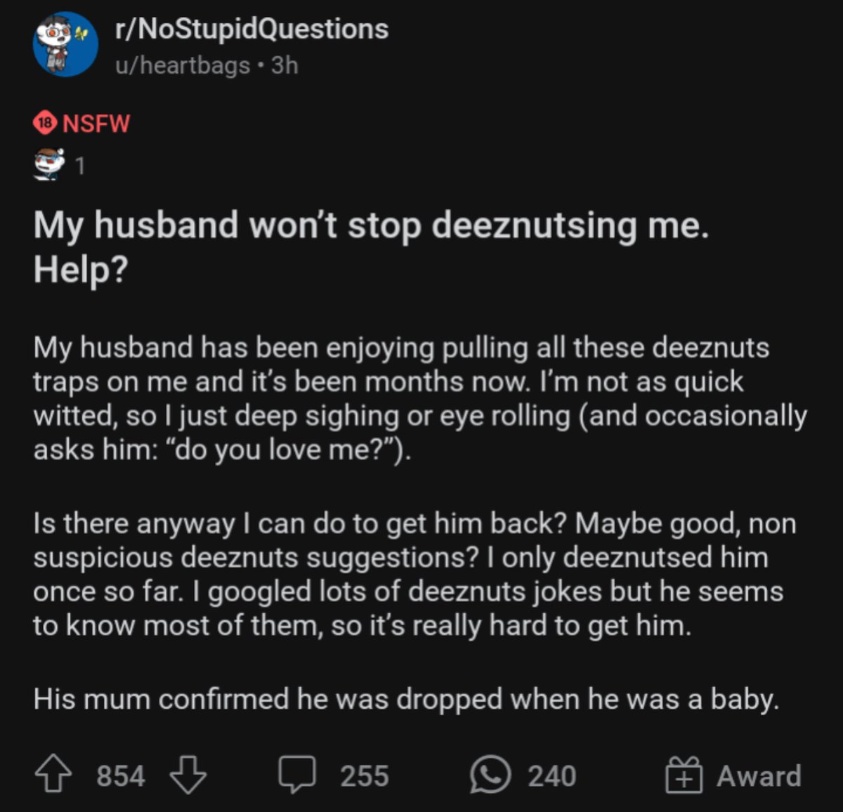 onlineblunders's tweet image. W husband😂