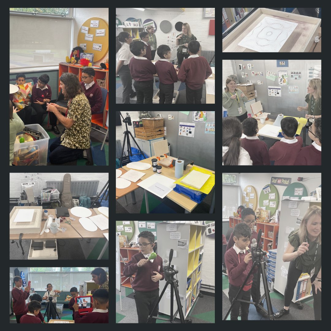 KS2 #PercyDLB , @ruthmontgomery &amp; <a href="/Audiovisability/">Audiovisability</a> worked together looking at sound visualisation and sound wave patterns.  They could See and Feel sound in action, as well as creating their own Sonic Pattern prints! #individualsmatter #funandfundamentals @AETAcademies <a href="/mrsrmurad/">ruth murad</a>