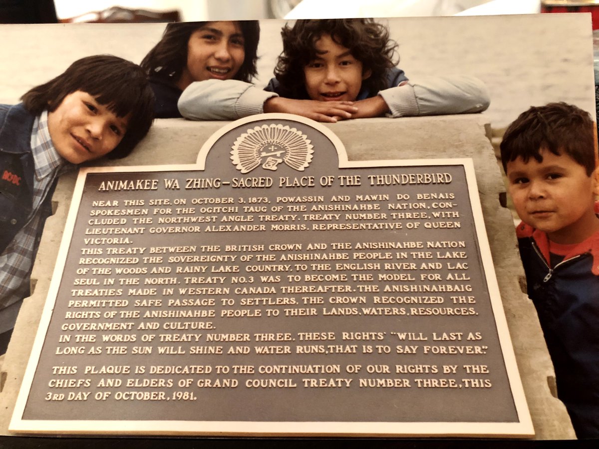 Grant_Wedge's tweet photo. Honouring the concluding of Treaty # 3 150 years ago today Oct 3, 1873 at Northwest Angle and may these rights "last as long as the sun will shine and water runs, that is to say forever." Treaty #3 Memorial unveiled in 1981 when I was working with Grand Council Treaty #3. https://t.co/NHPivHRPez