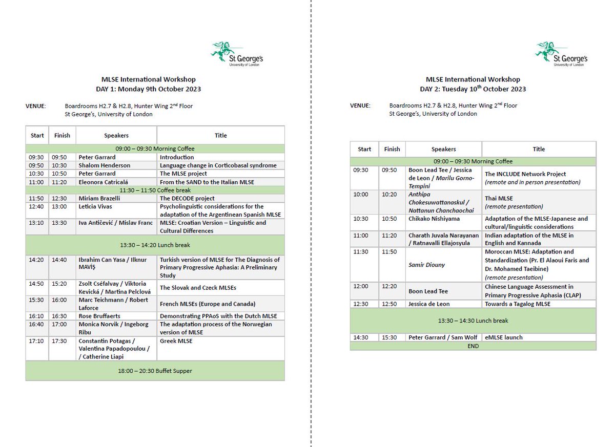 We are so excited to be hosting more 45 researchers from 15 countries at St George's next Monday and Tuesday.  We will discuss cross-linguistic PPA research in 14 languages.