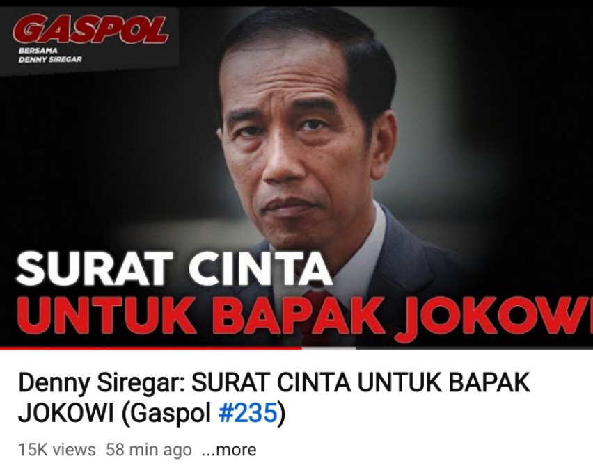 Denny Siregar (@dennysiregar7) on Twitter photo Gua jarang kritik <a href="/jokowi/">Joko Widodo</a>..
Mungkin ini kritik yang paling keras untuk Mr Presiden dan keluarganya.
youtu.be/jwTMJriOl7w?si… Gua jarang kritik <a href="/jokowi/">Joko Widodo</a>..
Mungkin ini kritik yang paling keras untuk Mr Presiden dan keluarganya.
youtu.be/jwTMJriOl7w?si…