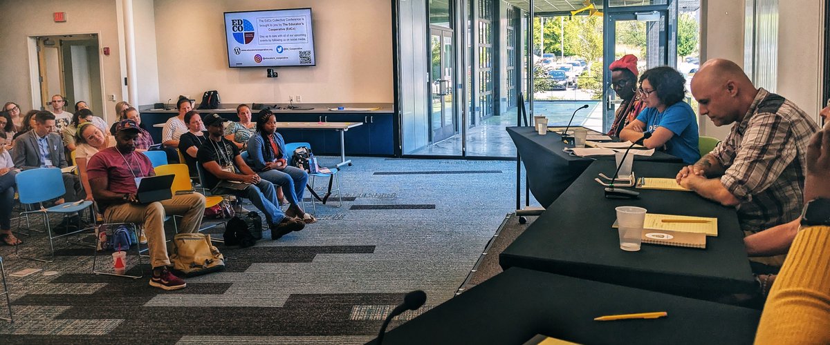 When teachers speak up do you listen? This weekend a panel of 6 teachers with more than 150 years of combined teaching exp hosted a community conversation about key factors of #TeacherRetention. EdCo centers teacher voice &amp; reclaims our agency in the work. #educatorscooperative