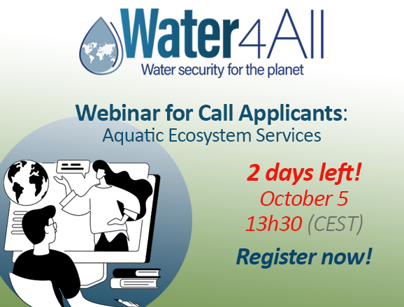 Water4AllEU's tweet photo. 📢You are still on time to register to the information webinar!
👉 link : https://t.co/Nx1JJ5yowB
#water #reseach @rea_research https://t.co/nCQDUM5lzP