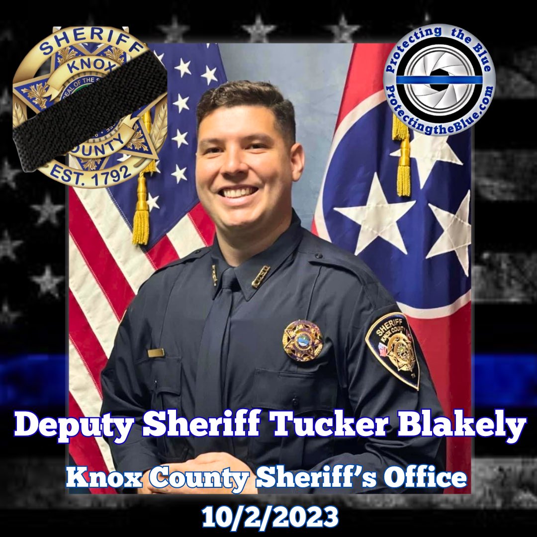 RIP. Tennessee Deputy Sheriff Tucker was murdered when he was shot and killed while responding to a domestic violence call. He is survived by his wife and young son. STOP KILLING MY POLICE OFFICERS!!! #rip #murdered #DeputySheriffTuckerBlakely #KnoxCountySheriffsOffice #hero