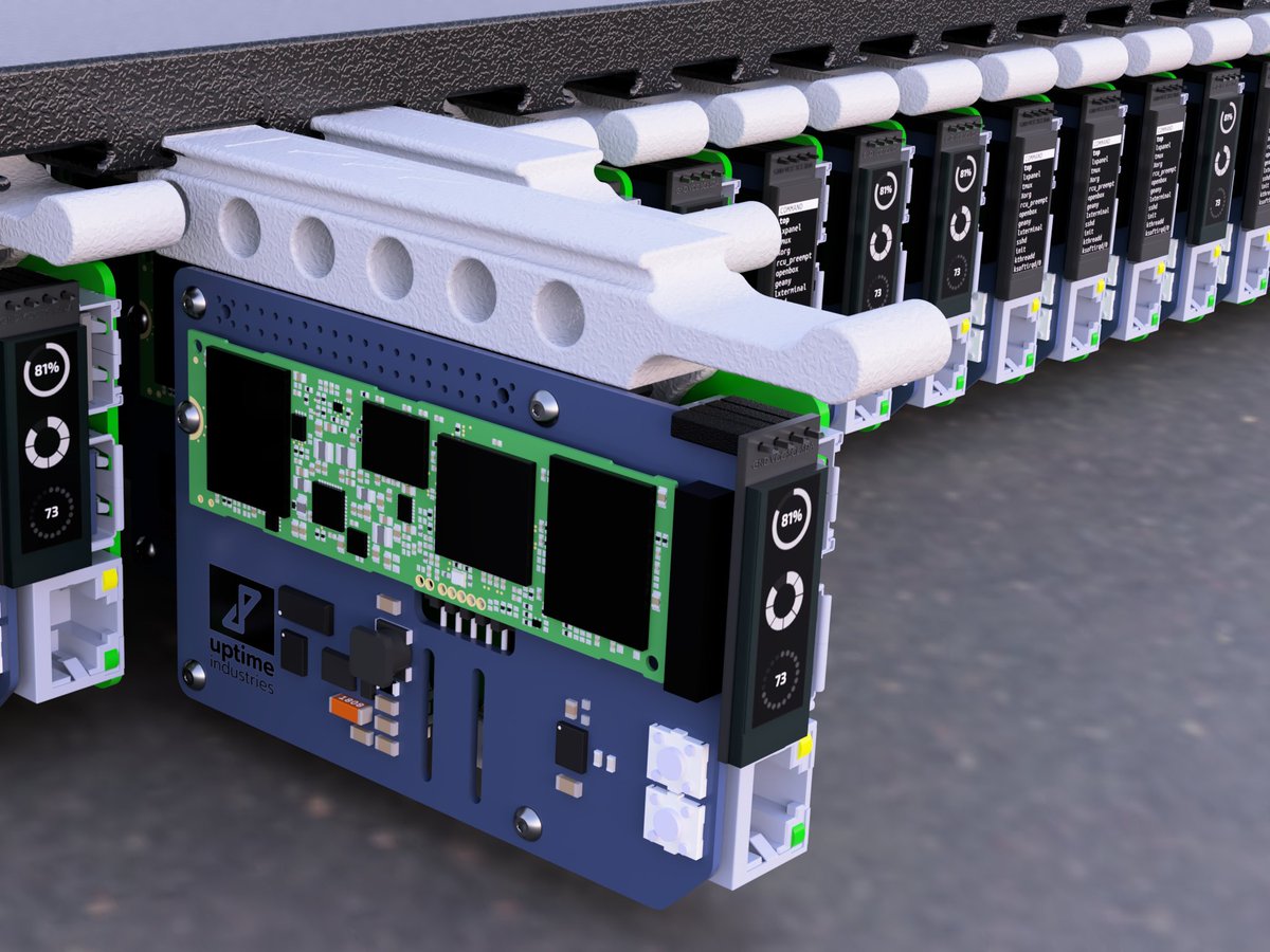 Merocle's tweet image. My thoughts on the Raspberry Pi 5.
Meet the Compute Node Five
That is Raspberry Pi 5 HAT:
- M.2 port 2280 for SSDs, up to 985 MB/s
- 802.3at Type 2, PoE+ (Power over Ethernet)
- Optional OLED screen
- 2 action buttons
The rack mount enclosure for up to 18 nodes in just 2U…