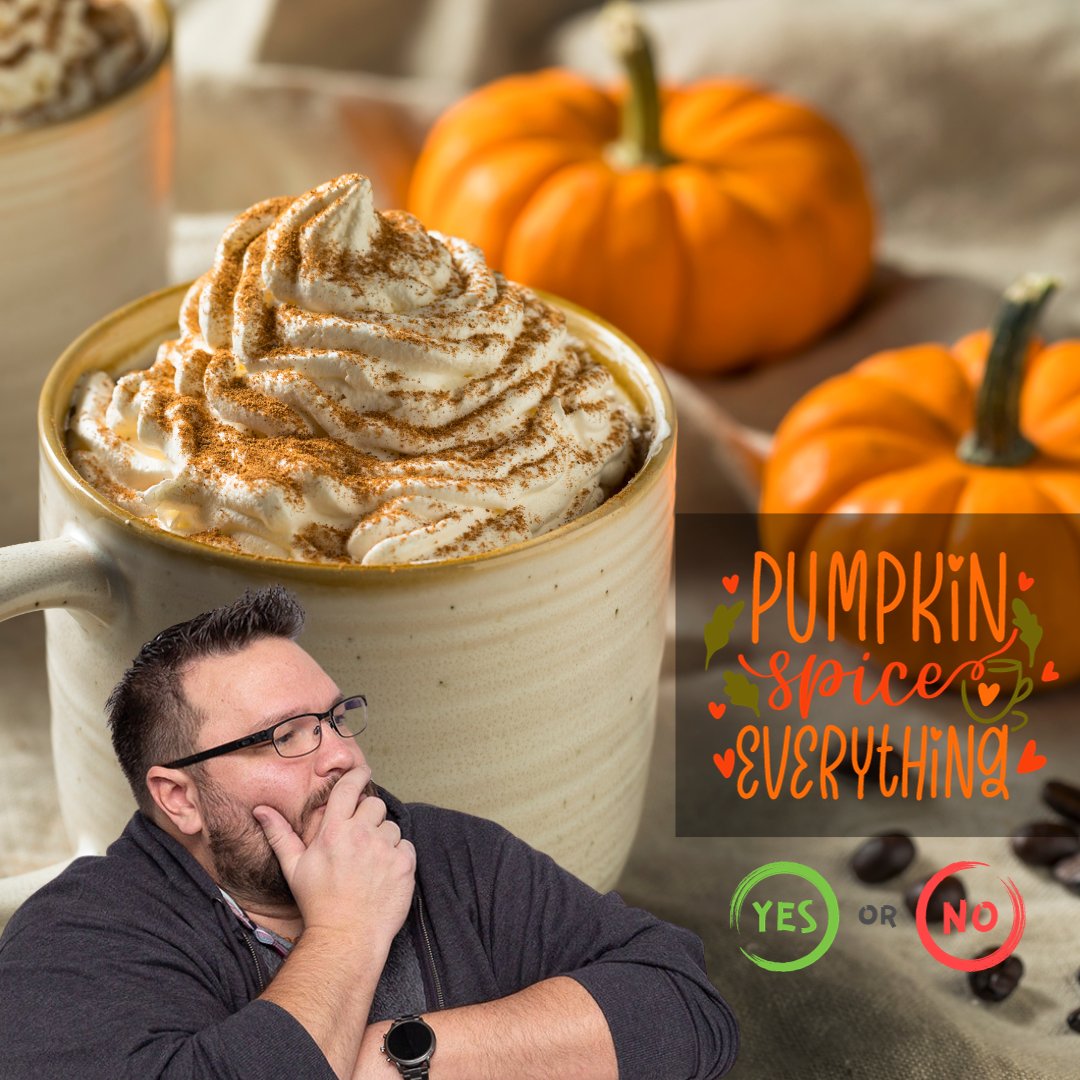 🎃 Pumpkin spice everything? Yes or No? Cast your vote in the comments below! ☺️ #PumpkinSpice #OctoberPoll #WeWannaKnow