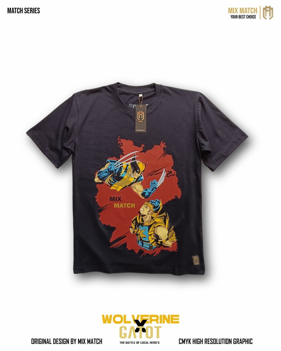 MIXMATCH_ART's tweet photo. WOLVERINE X GATOT
T-shirt/Kaos Distro/Kaos Keren
Stock available for sale β¨
#MixMatchOfficial
#YourBestChoice!
#distro
#kaosdistro
#kaosdistrokeren
#kaoskeren
#kaospremium
#kaosinspiratif
#fashion
#anakmudakeren
#distrojogja
#distrobandung
#distrosemarang
#distrojakarta https://t.co/sWltYkN8DE